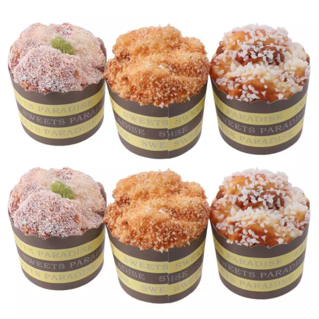 6pcs Simulated Cake Model Cake Model 7*7 CM Fake Cupcakes  Restaurant