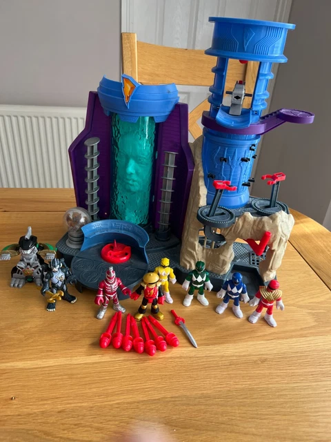 Power Rangers Floating Base POWER RANGERS IMAGINEXT Command base fully working plus Alpha 5 & all 5 ...