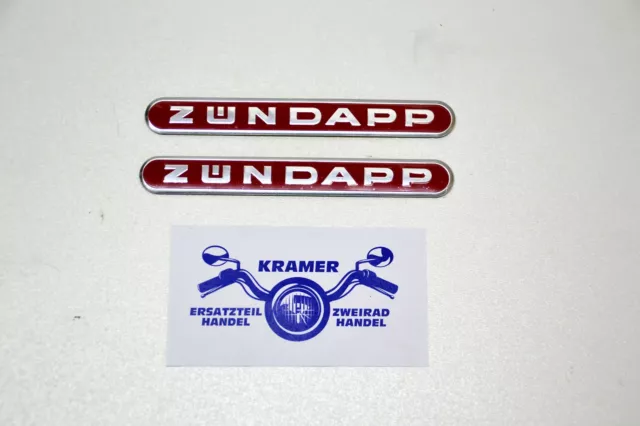 Zündapp GTS KS C 50 515 516 517 Tankaufkleber Tank Emblem Rot Silber 442 10 193