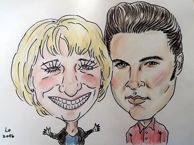 Personalised Caricature of 2 in colour get your Happy gifts