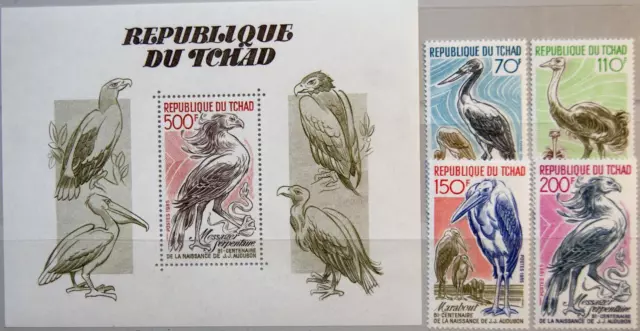 CHAD TSCHAD 1985 1116-19 Block 238 J.J. Audubon Vögel Birds Fauna Ornithologie**