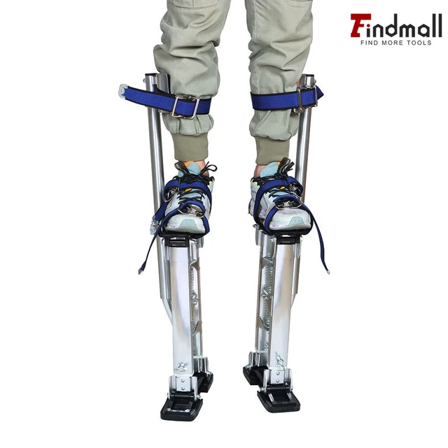 Findmall 15" - 23" Adjustable Silver Aluminum Alloy Stilts For Painters Walking