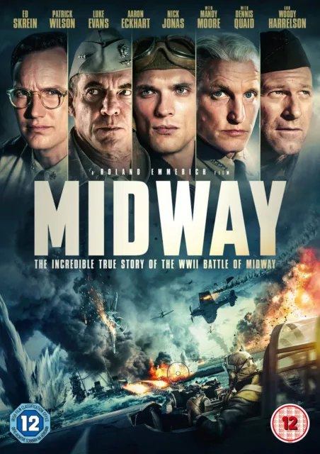 Midway (DVD) Woody Harrelson Ed Skrein Patrick Wilson Dennis Quaid Luke Evans