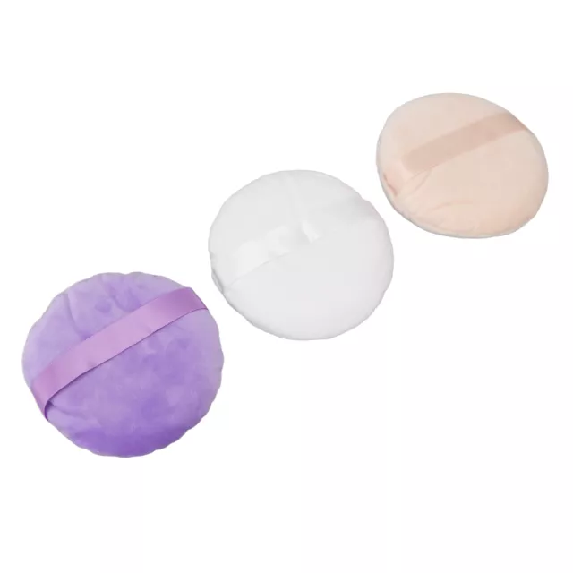 3 PCS Powder Puff Super Large Round Soft Velour Face Powder Pads Tragbar Mi FAT