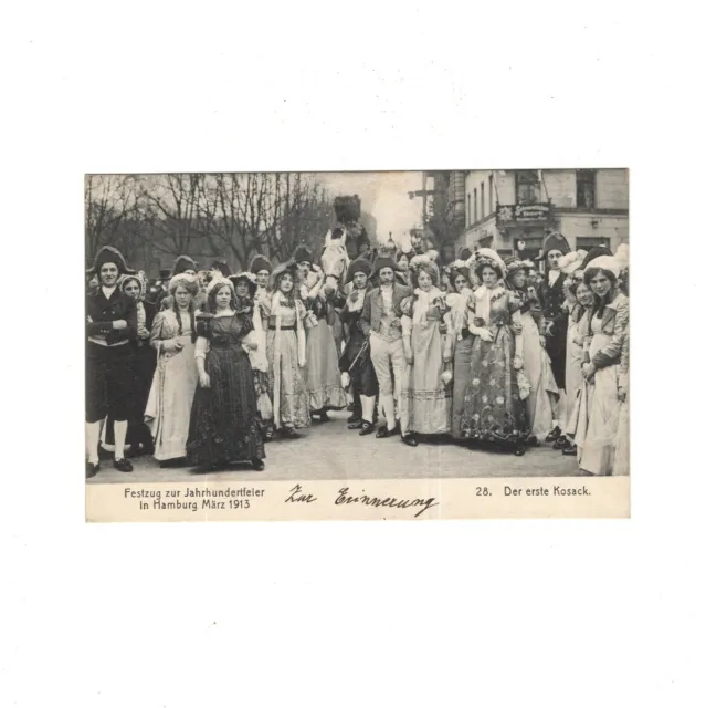 AK Ansichtskarte Festzug zur Jahrhundertfeier in Hamburg im März 1913