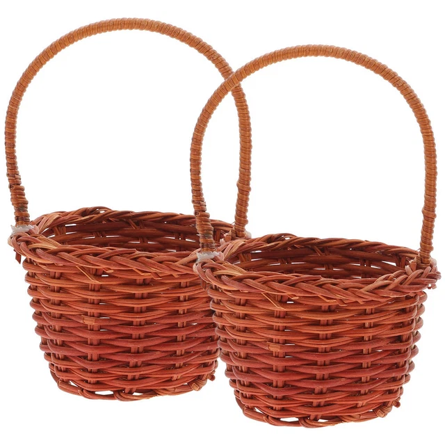 Bambola ornamentale a mano in rattan cesto per pane cesto per stoccaggio cesto artigianato