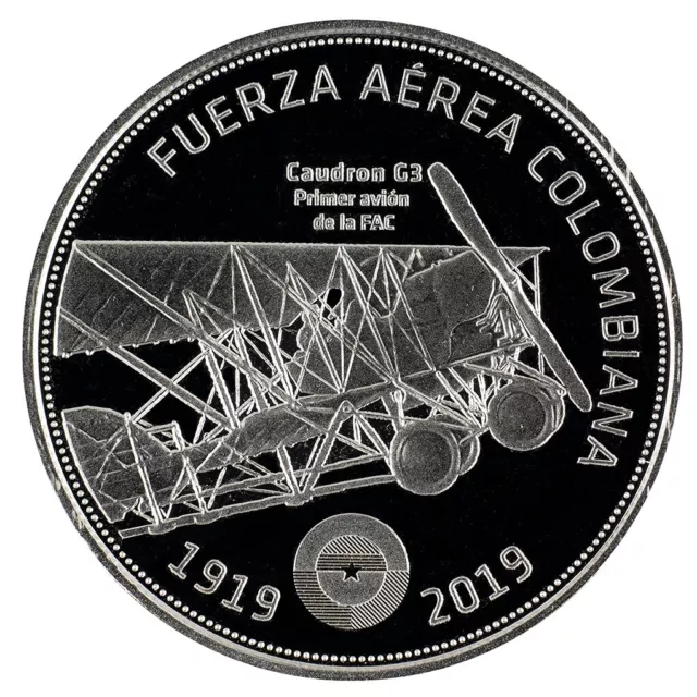 2019 Colombia fuerza aerea Colombiana 10000 Pesos coin in box FAST SHIPPING 043