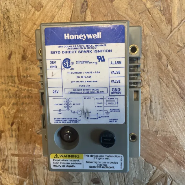 Honeywell S87D Sec Furnace Ignition Control Board Module Used