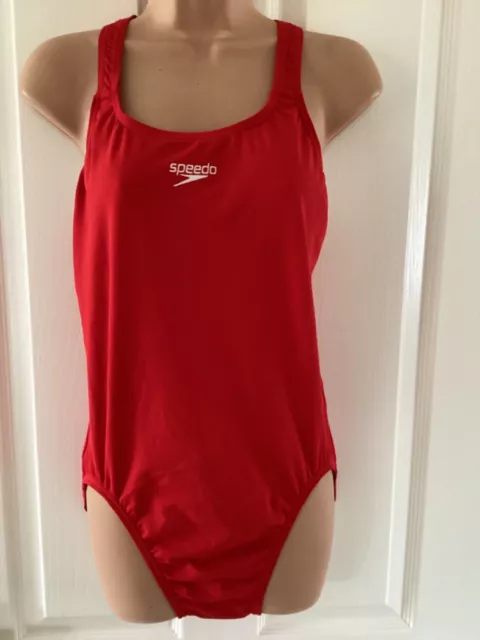 Speedo…Brand New With Tags….Women’s Red..cross Back.. Swimsuit …Size Uk 20/42