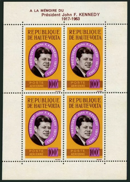 Burkina Faso C19a,MNH.Michel Bl.2. President John F.Kennedy,1964.