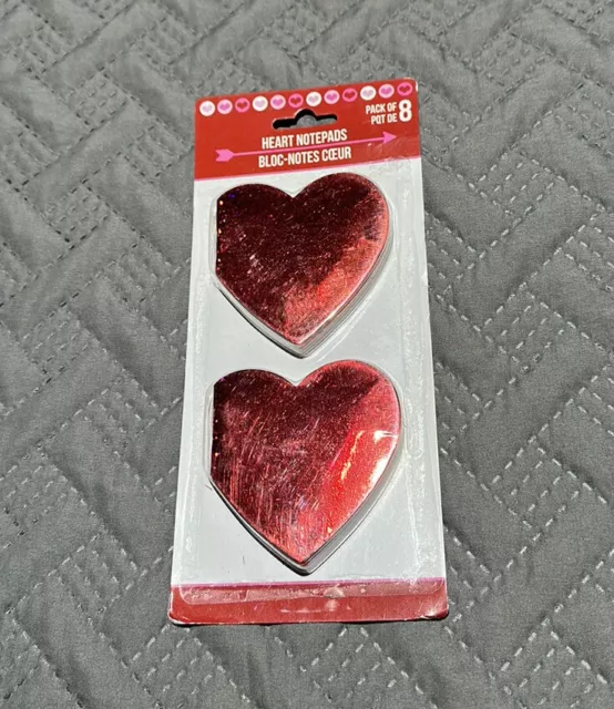 New Holographic heart notepads pack of 8