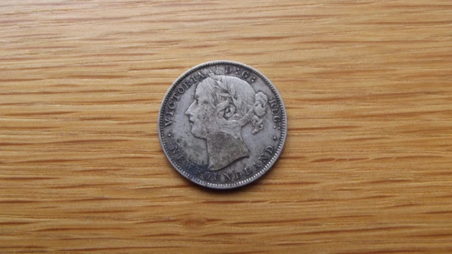 1881 Canada Newfoundland silver 20 cents coin : 4.5g