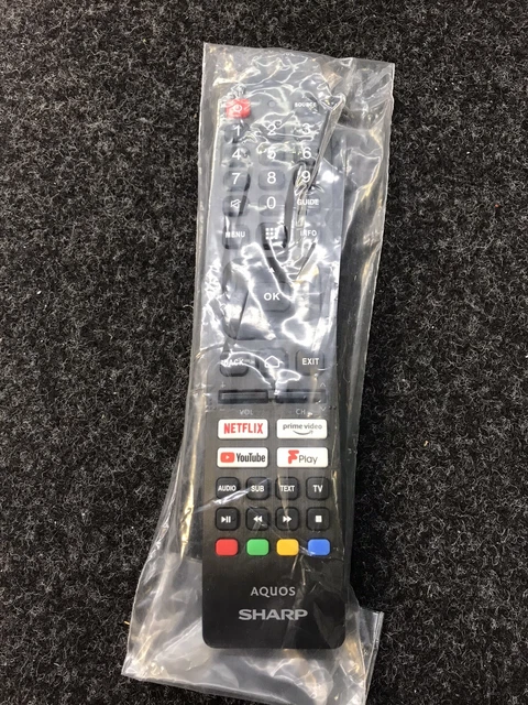 Telecomando Sostitutivo Per Sharp Aquos Smart TV - Con Pulsanti NETFLIX E YouTube, Include Batterie