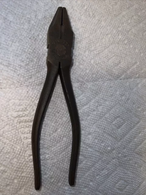 Vintage KRAEUTER No. 1830-6-1/2 Lineman Pliers w/Side Cutters Made in USA
