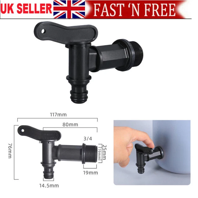 FRESH/WASTE WATER TANK Drain Tap For Motorhome/Caravan/Boat/Camper Van