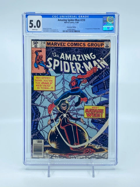 Amazing Spider-Man (1963) #210 Newsstand CGC 5.0 White Pages 1st Madame Web
