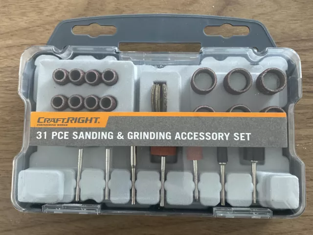 31 PIECE CRAFTRIGHT Sanding and Grinding Accessory Set 8.50