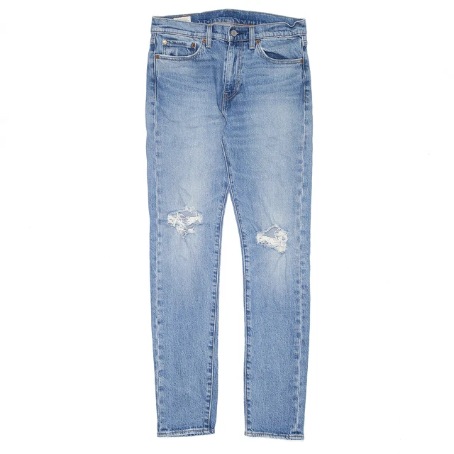 Jeans slim skinny effetto invecchiato LEVI'S 510 Big E blu denim W31 L34