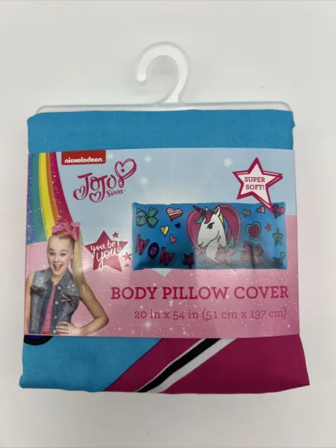 JoJo Siwa Unicorn Body Pillow Cover Pillowcase Nickelodeon 20 x 54 Super Soft