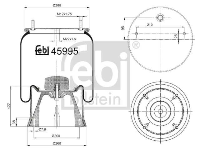 Federbalg, Luftfederung FEBI BILSTEIN 45995