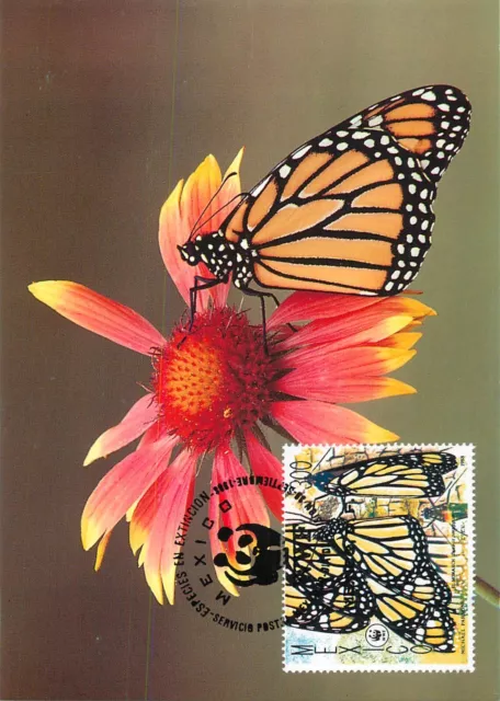 E0008 WWF Maximum Card 1988 Insects Mexico Monarch Butterfly