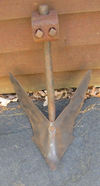 Vintage Planet Jr cultivator Double Mold Board  V Plow Attachment w/ Post