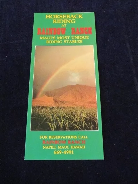 Vintage Rainbow Ranch Napili Maui Hawaii Travel Tourist Brochure B308