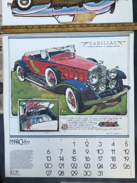 Ken Dallison Automobile Art Prints 13 Large Lithographs Calendar
