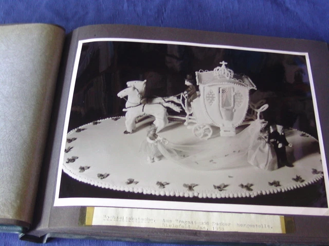 Älteres Fotoalbum, Park-Café Marne in Holstein, Fotos von Torten,Tortenkunst