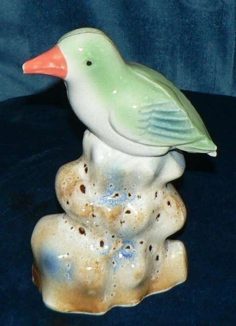 Vintage Glazed ceramic Bird Statue Figurine Brazil