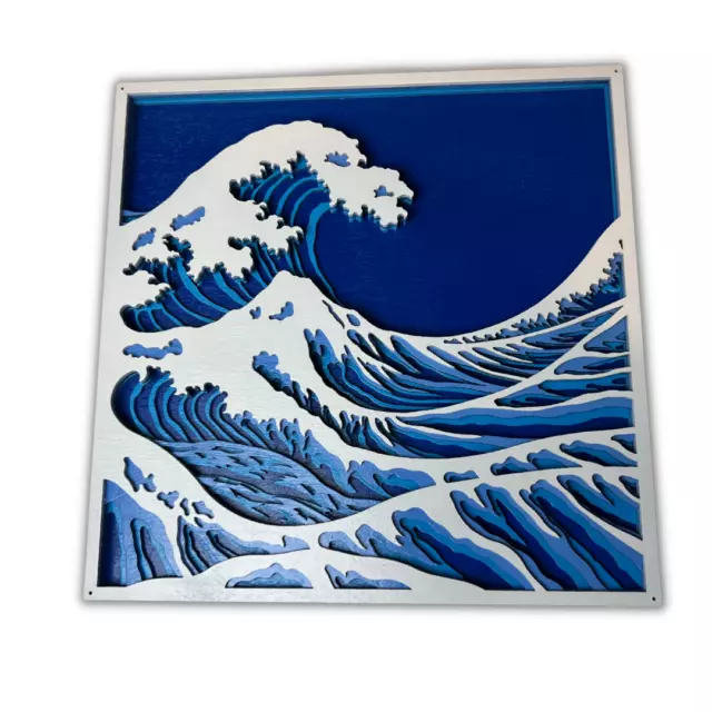 The Great Wave Off Kanagawa by Katsushika Hoki Wall Art Sculpture Seascape