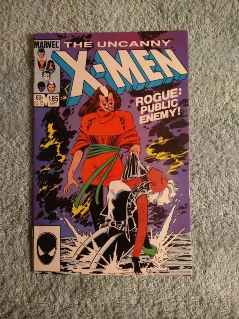 Uncanny X-MEN #185 "Public Enemy" by Claremont & Romita Jr Marvel (1984) VF/NM