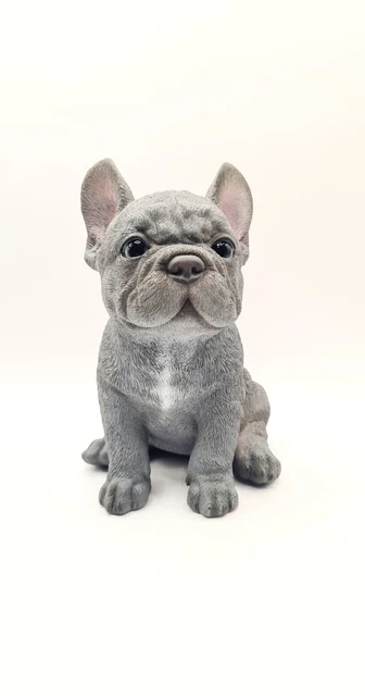 Statue Chien Méditant En Résine – 12x9x8 Cm, Gris | Décoration Zen Jardin, Intérieur, Bureau | Cadeau Original