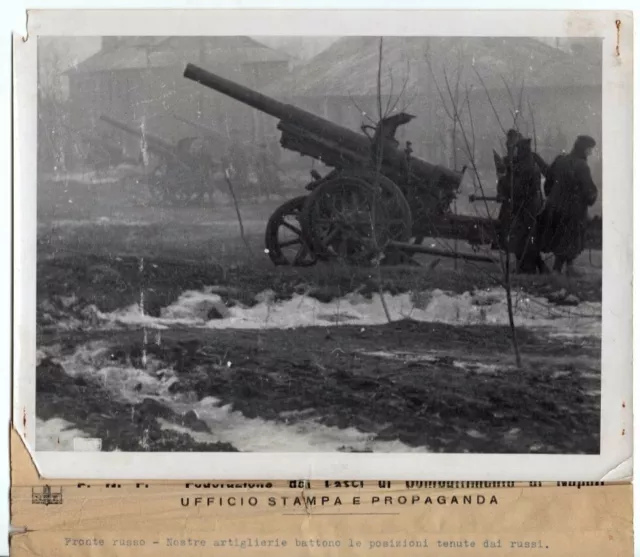 WW2 Italian Artillery Fire on Russian Positions Original News Photo