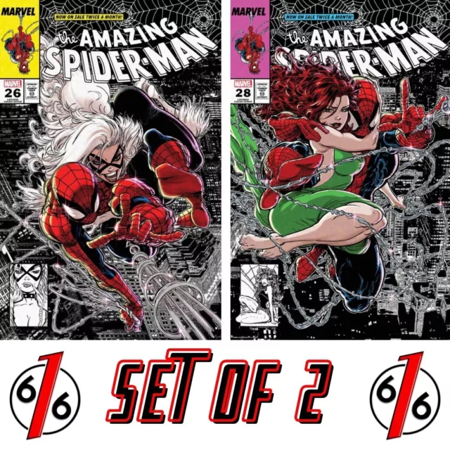 🔥🕷 AMAZING SPIDER-MAN #26 & 28 KAARE ANDREWS Trade Dress Variant Set
