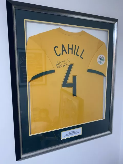 Tim Cahill Socceroos Signed Jersey And framed 2006 World Cup