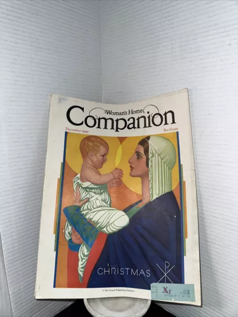 1930 Welsh Deco Christmas Christ Mary Baby Jesus Religious Vintage Art Covervn19