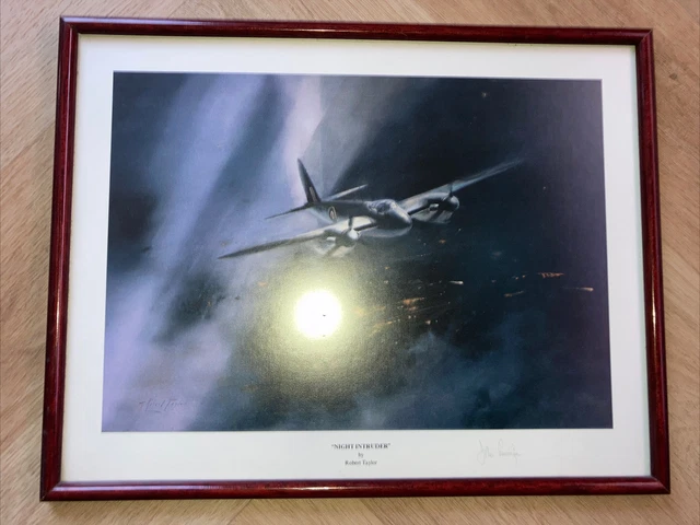 NIGHT INTRUDER by Robert TAYLOR signé pilote RAF JOHN CUNNINGHAM ace Mosquito