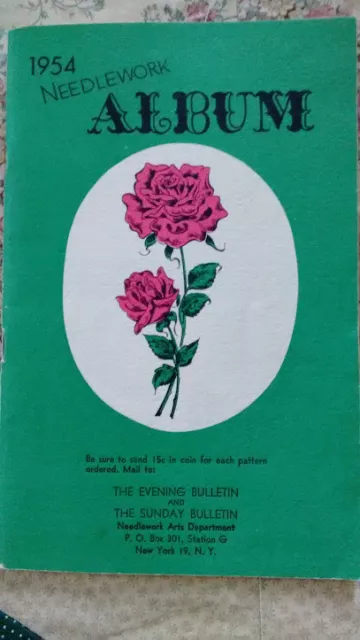 Álbum de agujas de revista BULLETIN 1954 - ganchillo + patrones de tejido + catálogo