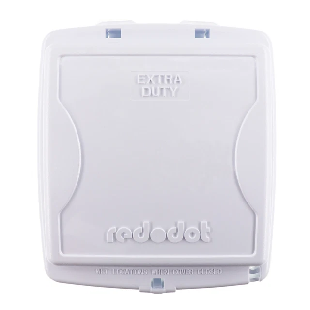 Red Dot 2Ckpm-W While-In-Use Weatherproof Outlet Bubble Cover, White (4-Pack)