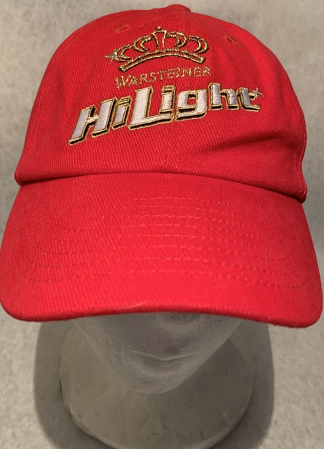 NEW Warsteiner HiLight Import German Beer Baseball Cap Hat Red, Embroidered Logo