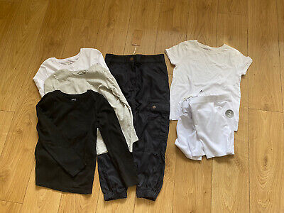 Bn Girls Next Bundle Long Sleeve Top Cargo Trousers Shorts Black White  Age 7 Yr