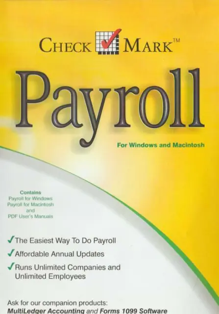 Business Payroll Software 2011 PC MAC CD accounting companies employees paycheck