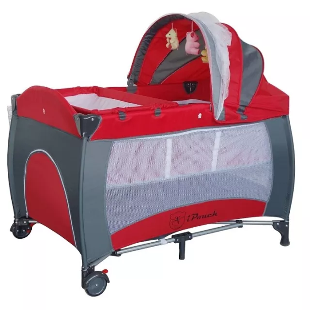 New All in 1 Deluxe Baby Portable Travel Cot Portacot Playpen Crib Bed Bassinet