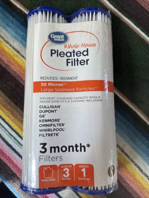 Filtro de sedimentos plisado para toda la casa Great Value 30 micras paquete de 3 meses 2