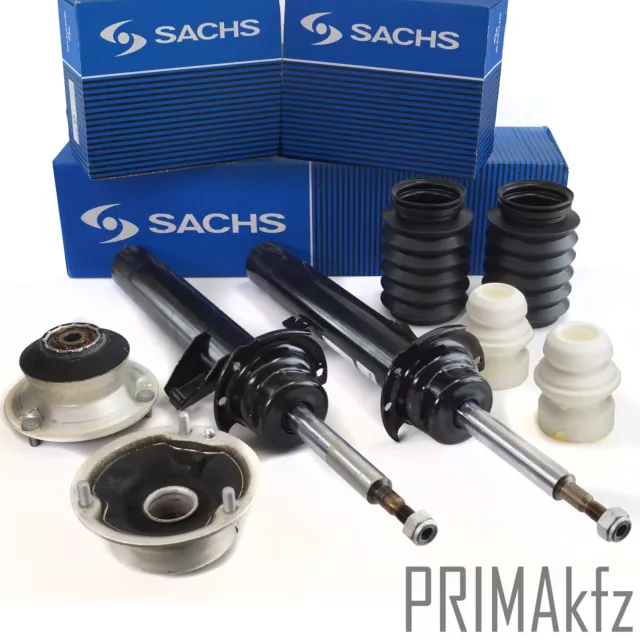 6x SACHS Stoßdämpfer + Staubmanschette + Domlager vorne für BMW 1er E81 E87