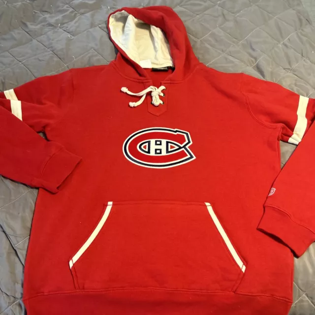 NWT Ilanco Montreal Canadiens 1/2 Zip Knit Hockey Sweater Medium