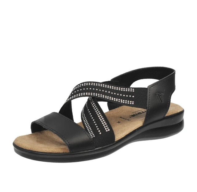 Sandali Con Zeppa EASY STREET Ghita - Tessuto Crepe Bianco, Zeppa 6.3