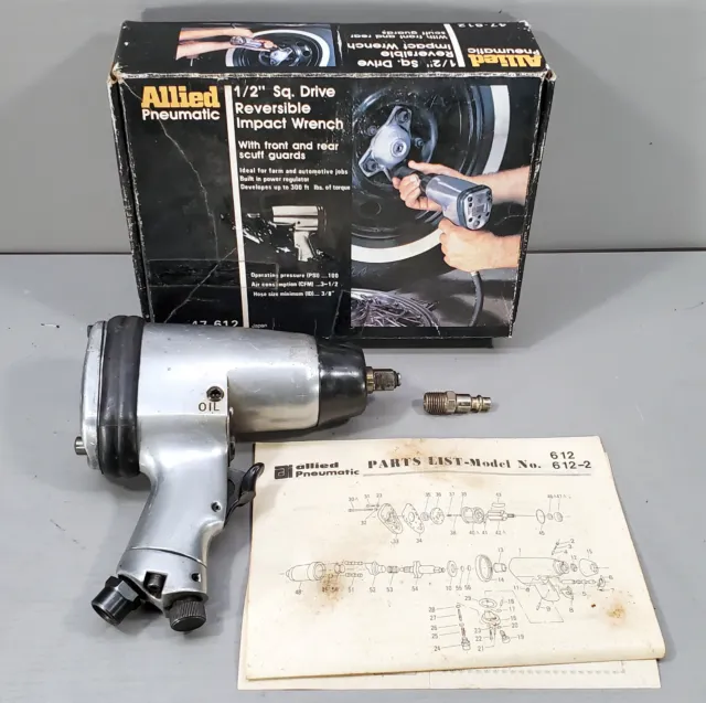 Allied Pneumatic 1/2" Square Drive Reversible Impact Wrench 47-612 JAPAN *READ*