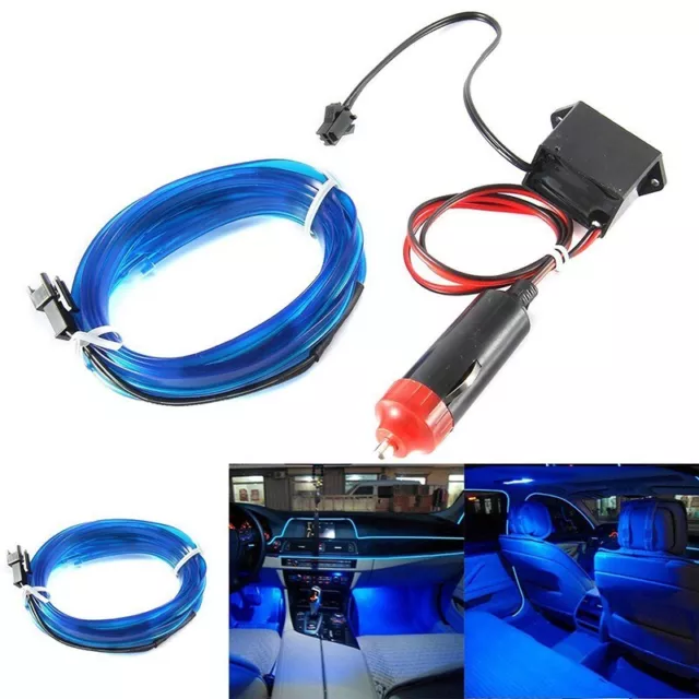 Illuminate Your Car's Interior with Blue LED Interior Strip Light 2m Long